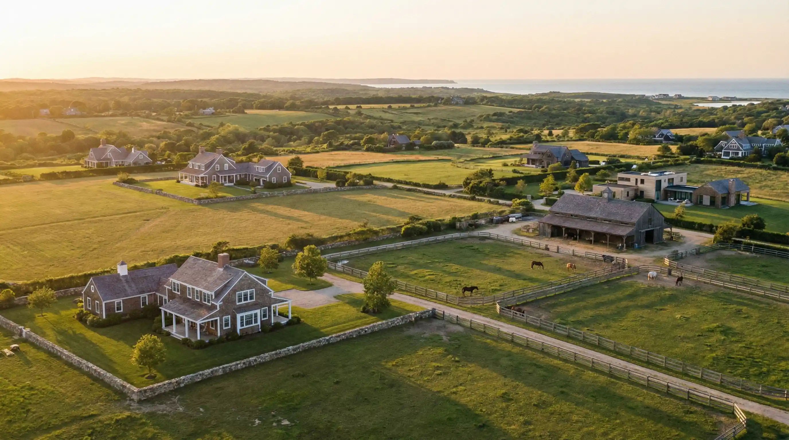 Shimmo rural landscape with larger properties and natural setting